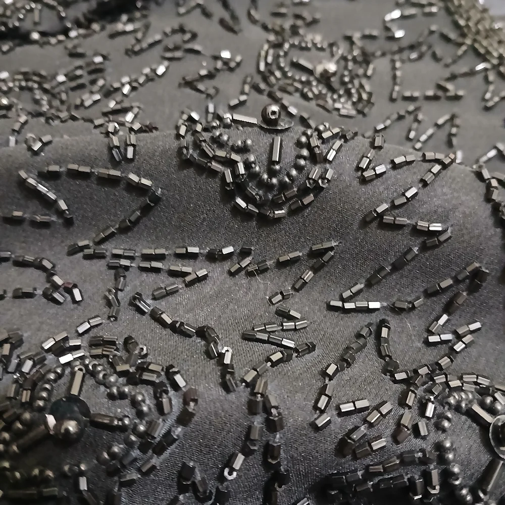 Oleg Cassini Black Beaded Body Suit - Picture 4 of 5
